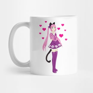 Pink Cat Girl Mug